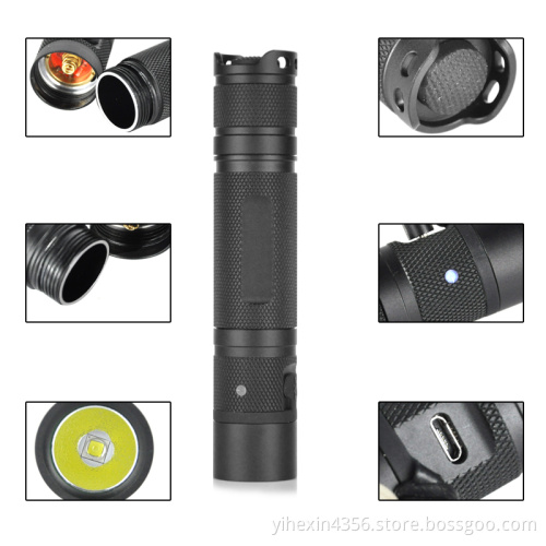High Quality CREE XML2 U2 LED Flashlight / USB Rechargable Tactical Flashlight